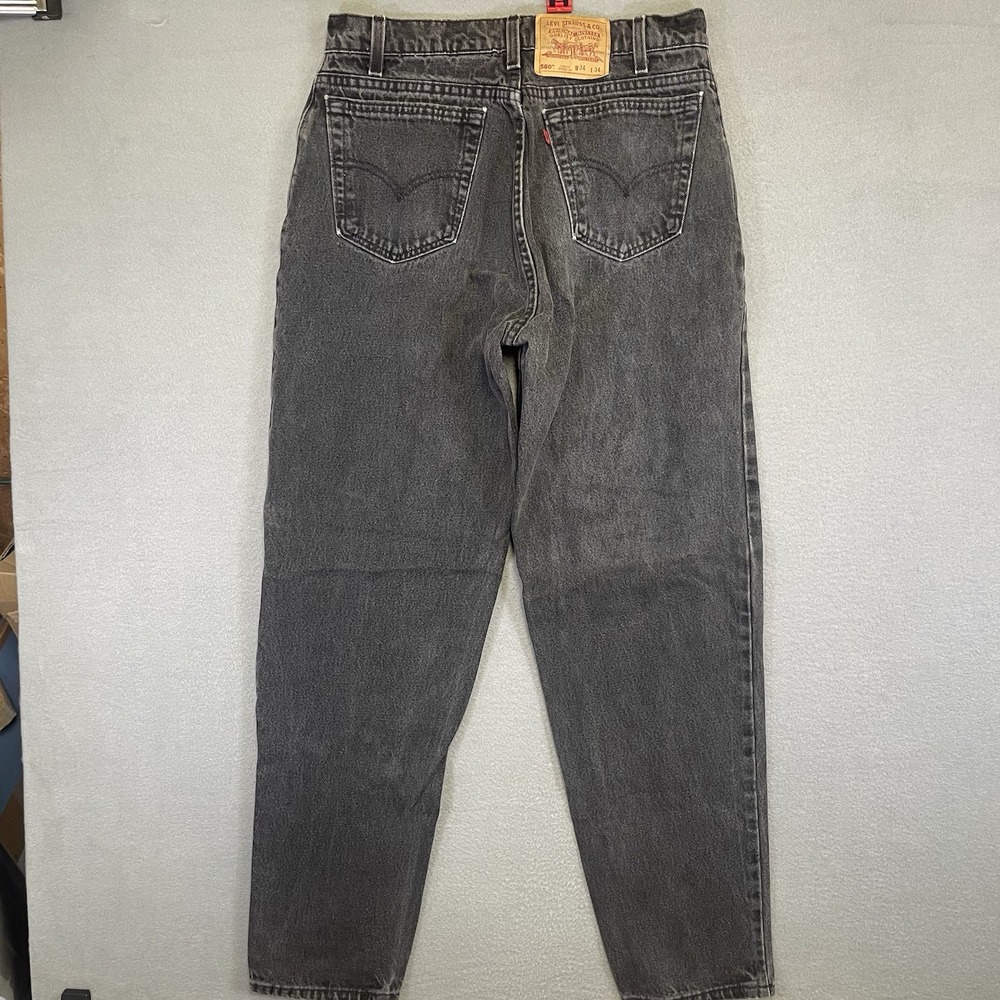 Vintage Levi’s 560-0260 Men’s W34 L34 Black Loose Fit Tapered Jeans USA